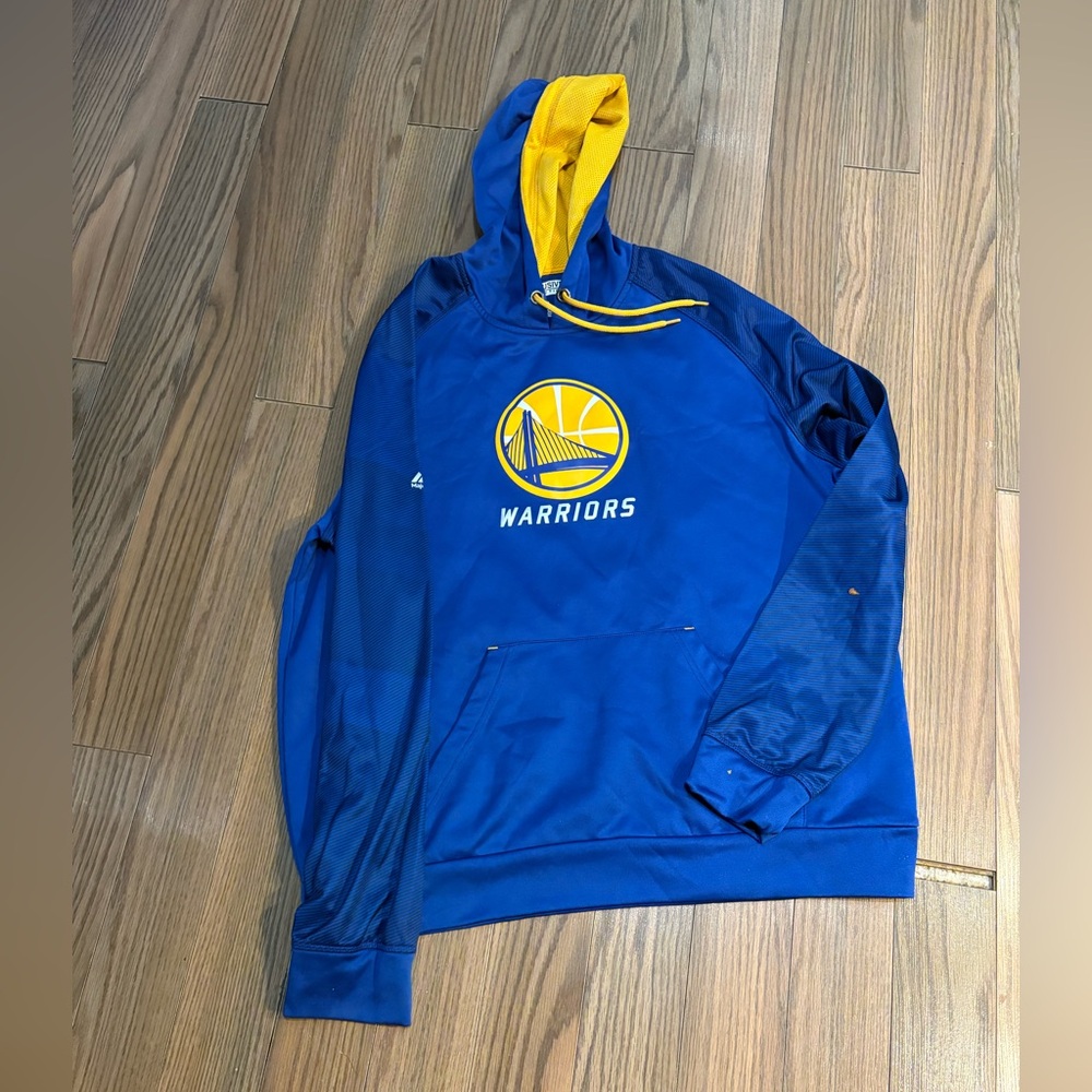 Majestic NBA Exclusive Collection Blue and Yellow Hoodie - Picture 1 of 5